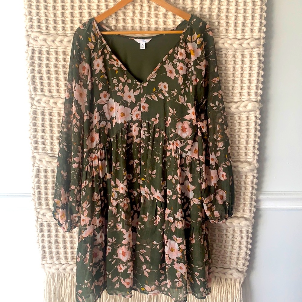 Floral Plus-Size Mini Dress